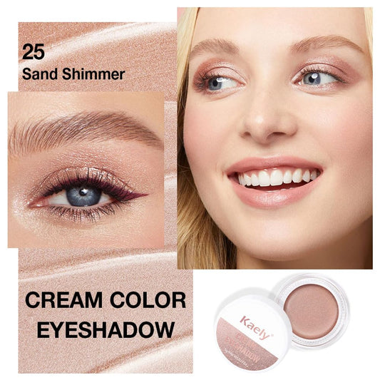 Cream Glitter Sand Shimmer Metallic Eyeshadow Palette Makeup, Natural Single Mini Instant Holographic Eyeshadow For Women, Sombras Crema Para Ojos, Talc, Paraben & Cruelty Free, 25