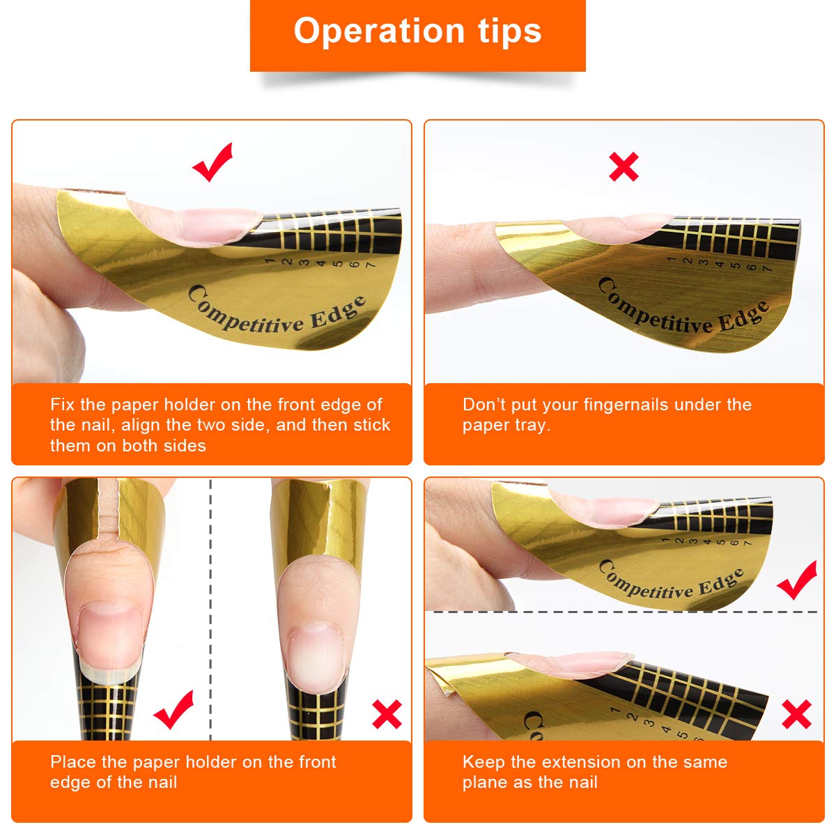 200 PCS Nail Forms for Builder Gel, AHIER Self-adhesive Nail Extension Forms for DIY at Home Professional Nails Art Supplies