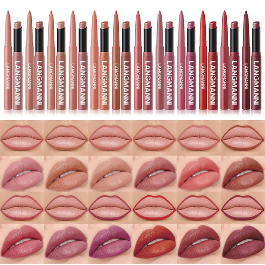 12Pcs Matte Lipstick + Lip Liner Pens Lip Combo Sets, Creamy Matte Lip Makeup Kit Long-Lasting Waterproof, Smudge-Proof Highly Pigmented Formula, Bold & Chic Shades Makeup Set (Bold Reds Collection)