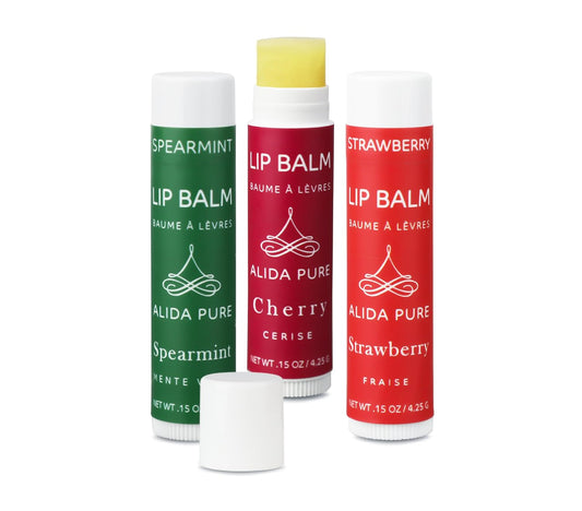 Berry Mint Lip Balm Collection, Vegan Set, Bees Wax Free, Coconut Oil Free, with Organic Jojoba and Avocado Oil, Vitamin E, Natural Moisturizer For Dry Cracked Lips, 3 Tube Set