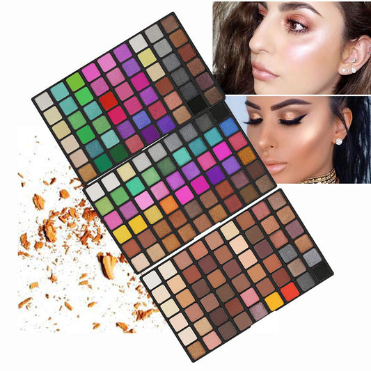 162 Colors Hightlight Eyeshadow Palette Makeup Gift Set, FantasyDay Professional Long Lasting Waterproof Matte Highly Pigments Shiny Shimmers Glitter Makeup Palette Colorful Cosmetic Eye Shadow Pallet