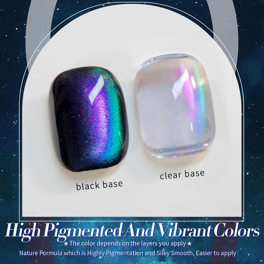 BORN PRETTY Cat Magnetic Gel Nail Polish,Chameleon Holorgraphic Cat Magnetic Eye Gel Polish Sway Sea Gel Polish