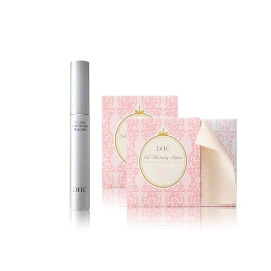 DHC Mascara Perfect Pro Double Protection 0.17 oz. Net wt. and Blotting Paper 2 pack (100 sheets x 2)