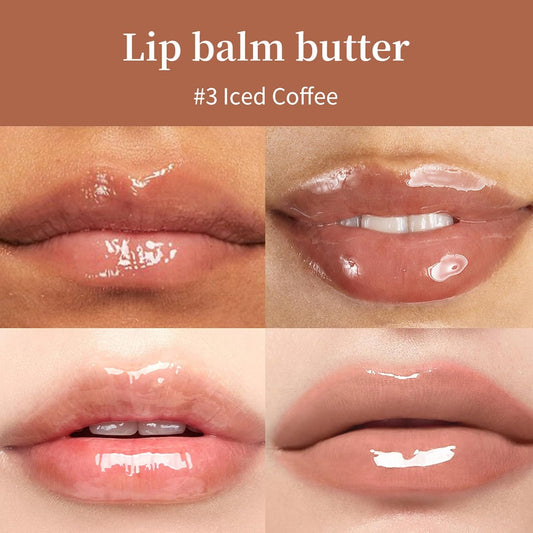 Summer Special Lip Butter Balm - Ultra-Hydrating, Nourishing Lip Care with Natural Ingredients, Shea Butter & Olive Butter, Soothes & Softens Dry Lips (#3 lced Coffee, 0.5 Fl Oz (Pack of 1))
