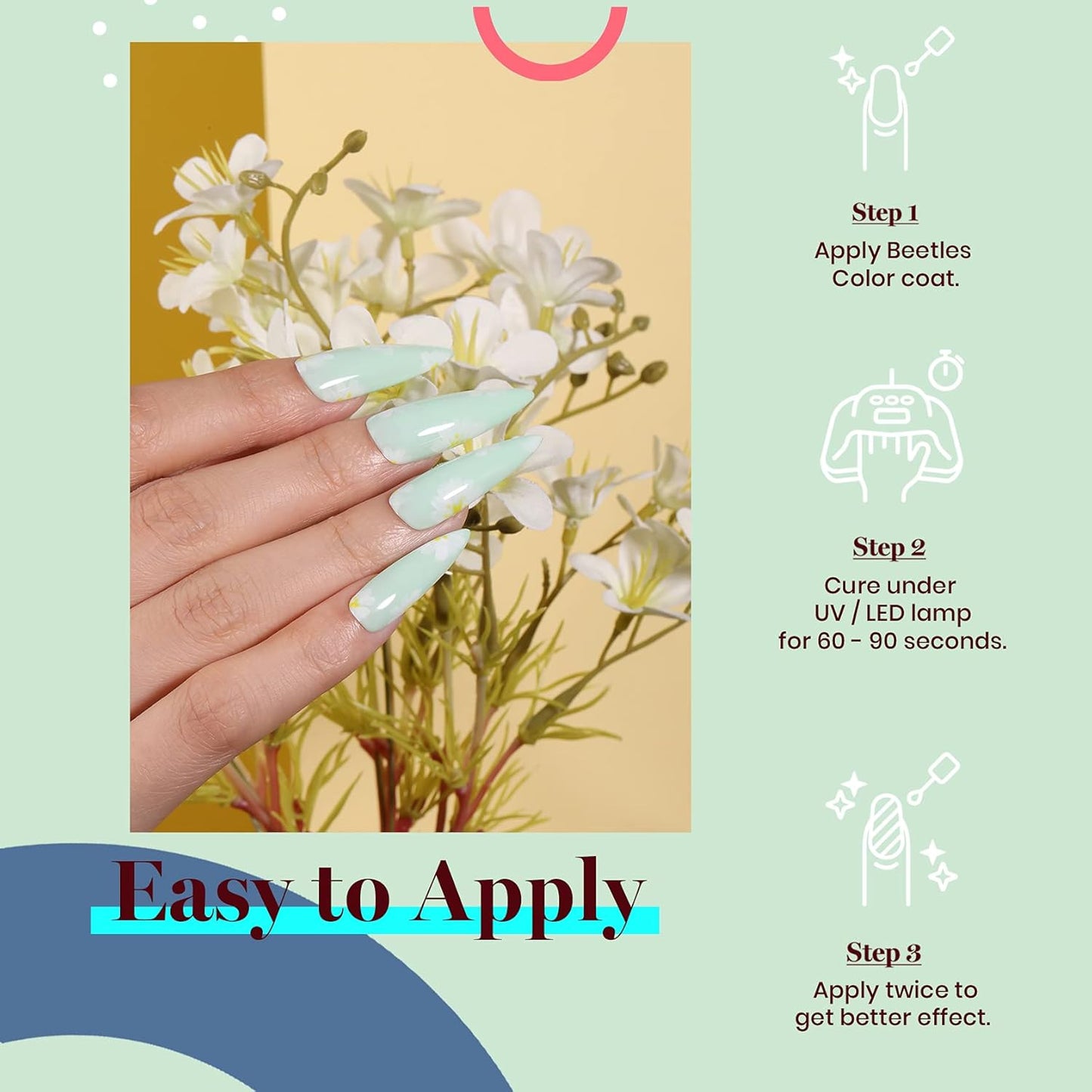 Beetles Gel Nail Polish 15ml Green Gel Polish Pastel Mint Green Color Gel Polish Soak off Uv Led Nail Lamp Nail Art Manicure Salon Salon DIY Gel Nail Design