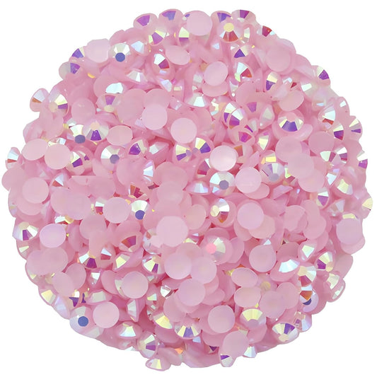 4500 Pcs SS12 3mm AB Flatback Rhinestones for Nails Art Crafts Glitter Round Shine Gems Crystals DIY Clothes Shoes （Light Pink AB）