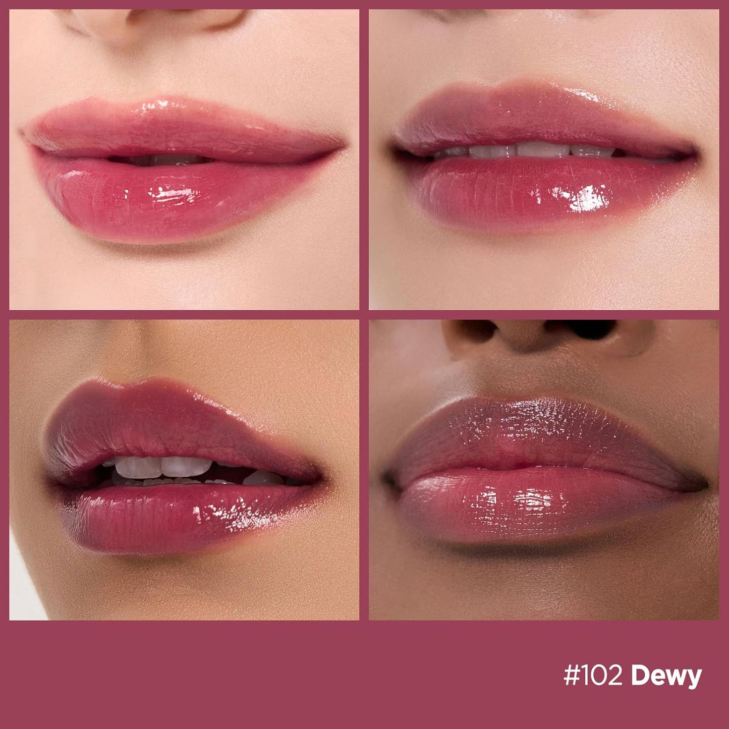 Laka Fruity Glam Lip Tint Mini, Glowing Lip Stain with Wide Color Spectrum, Hydrating & Lightweight Texture, Long-Lasting Bold Stain, Non-Sticky, Vegan, K-Beauty (#102 Dewy)