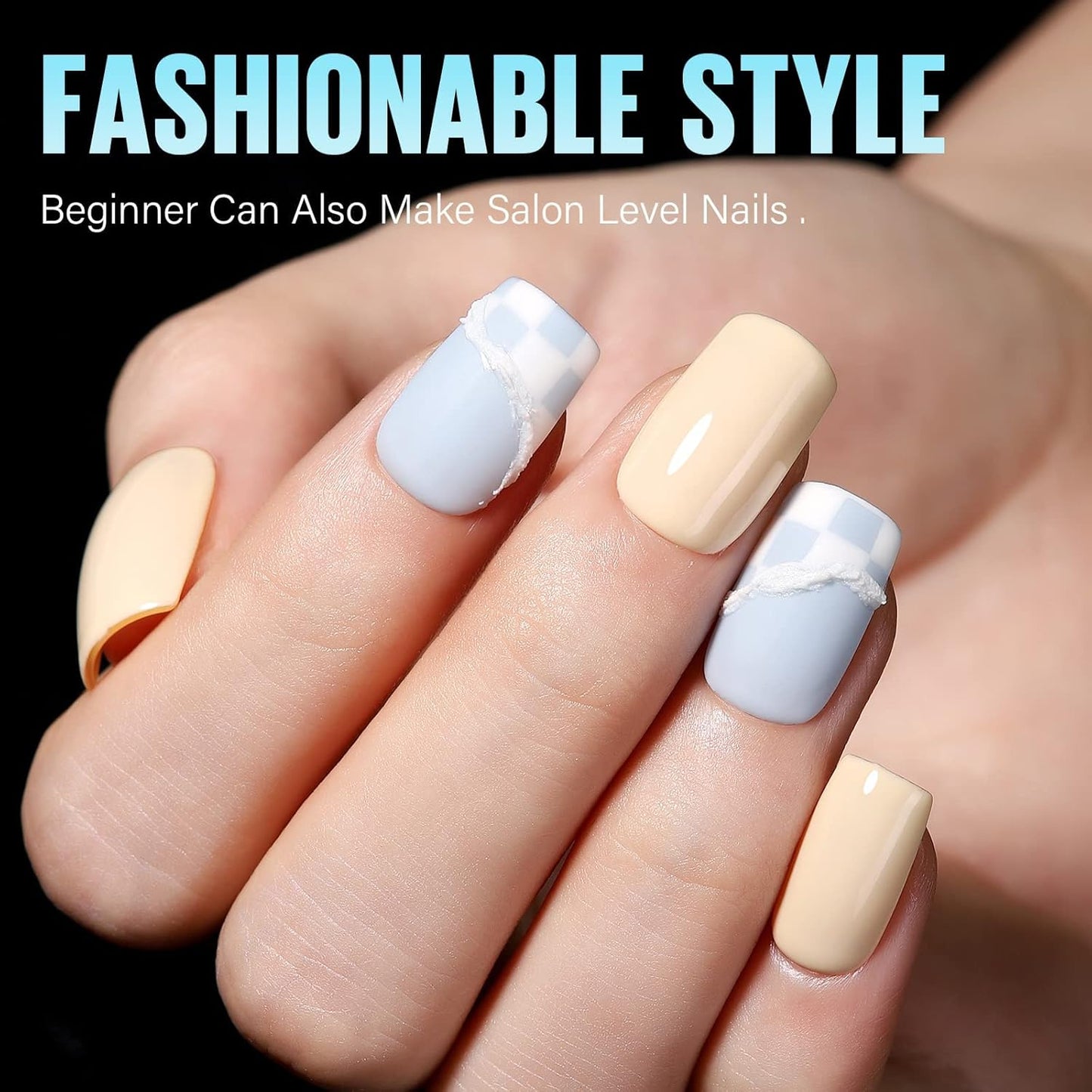 TOMICCA Short Square Nail Tips 240Pcs Pre-buff Full Matte Acrylic Fake Nails, 15 Sizes Full Cover Press on Nail for Extension Manicure Home DIY Nail Art