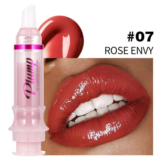 Erinde Lip Plumper Gloss, Natural Ginger Lip Plumping Booster Lip Plumping Oil, Ultra-Hydrating & Nourishing Plump Lip Plumper, Glossy Finish Fuller Lip Plumping Lip Gloss for Women Girls, G07