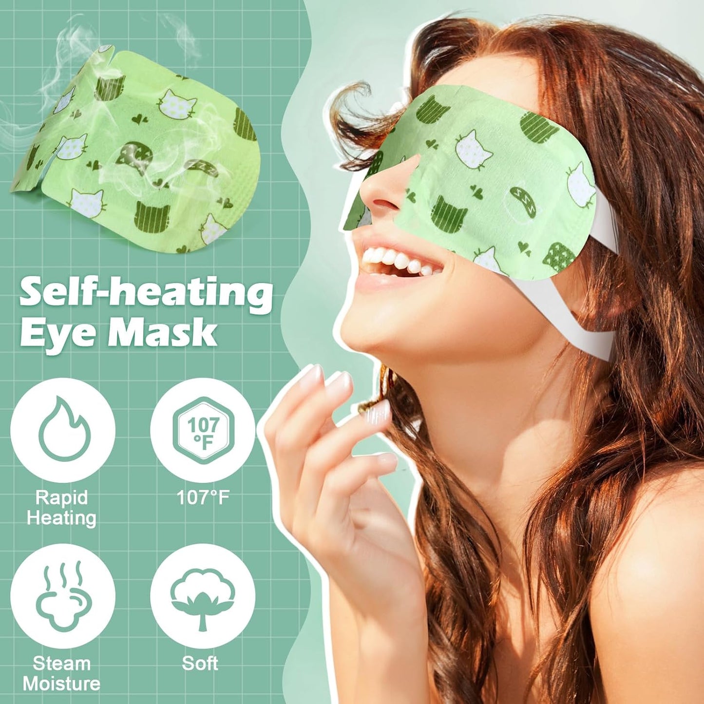 96 Pack Steam Eye Mask Disposable Heated Eye Mask for Dry Eyes Self Heating Eye Mask Warm Eye Compress Lavender Unscented Rose for Eye Fatigue Relief Women Men Travel Sleep Spa Gift