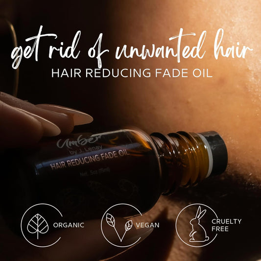 Hair Reducing Fade Oil - Sentive Strength (For sentive skin) Hair Growth Minimizer, Slow Down Facial Hair Growth for Women & Men, Hair Inhibitor Serum, Moisturizing & Soothing, 15ml