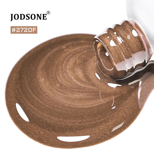 JODSONE Cat Eye Gel Nail Polish Brownish Color for Holographic Glitter Cat Eye with Magnet at Home DIY Design Need U V Curing