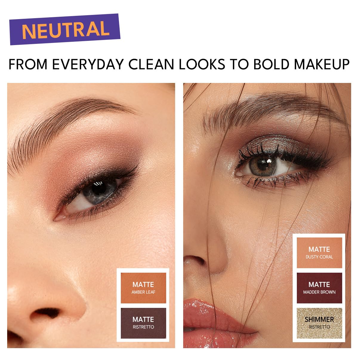 45 Shades Eyeshadow Palette, Highly Pigmented Neutral Tones Collection Makeup Palette, Matte Shimmer Metallic Glitter Eye Shadow For Long Lasting Eye Make Up