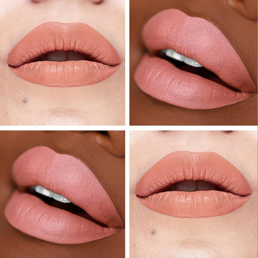 The Lip Bar - Nonstop Liquid Matte Lipstick, Commando (Peachy Nude) - High Pigment - One Swipe - Long Lasting - Jojoba Oil, Vitamin E - Vegan & Cruelty Free - Makeup & Cosmetics - .24 fl oz