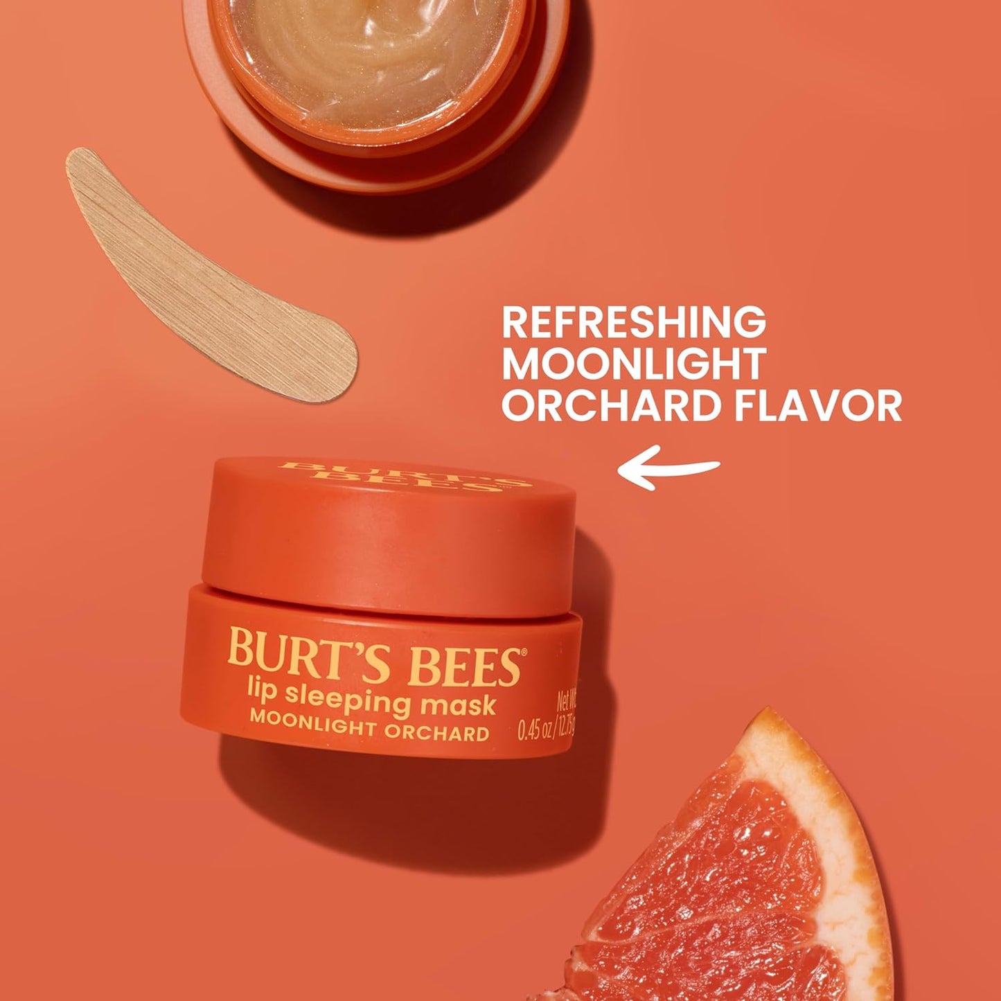 Burt’s Bees Moonlight Orchard Lip Sleeping Mask, With Hyaluronic Acid and Squalane Moisturizer To Instantly Hydrate Lips, Overnight Mask, Treatment, 0.45 oz.