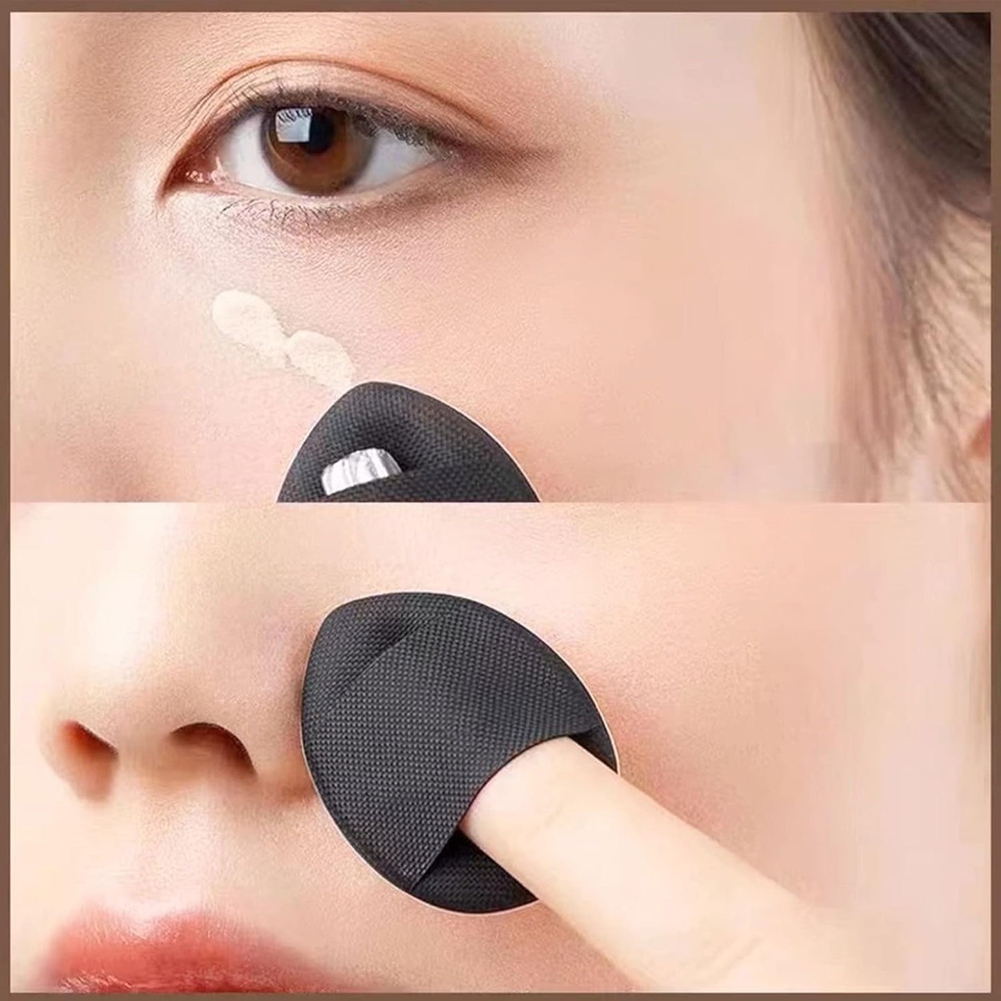 40 PCS Mini Makeup Puff Triangle Makeup Puff Finger Soft Setting Sponge Mineral Powder Body Powder Cosmetic Foundation Cosmetic Finger Puff for Women