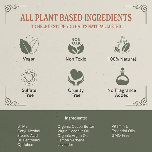 J·R·LIGGETT'S Conditioner Bar - Original Formula, All Natural Hair Conditioner with Coconut Oil & Cocoa Butter - Sulfate Free, Gmo Free, Plant-Based Ingredients for Soft & Smooth Hair, 1.75oz - 1 Pack