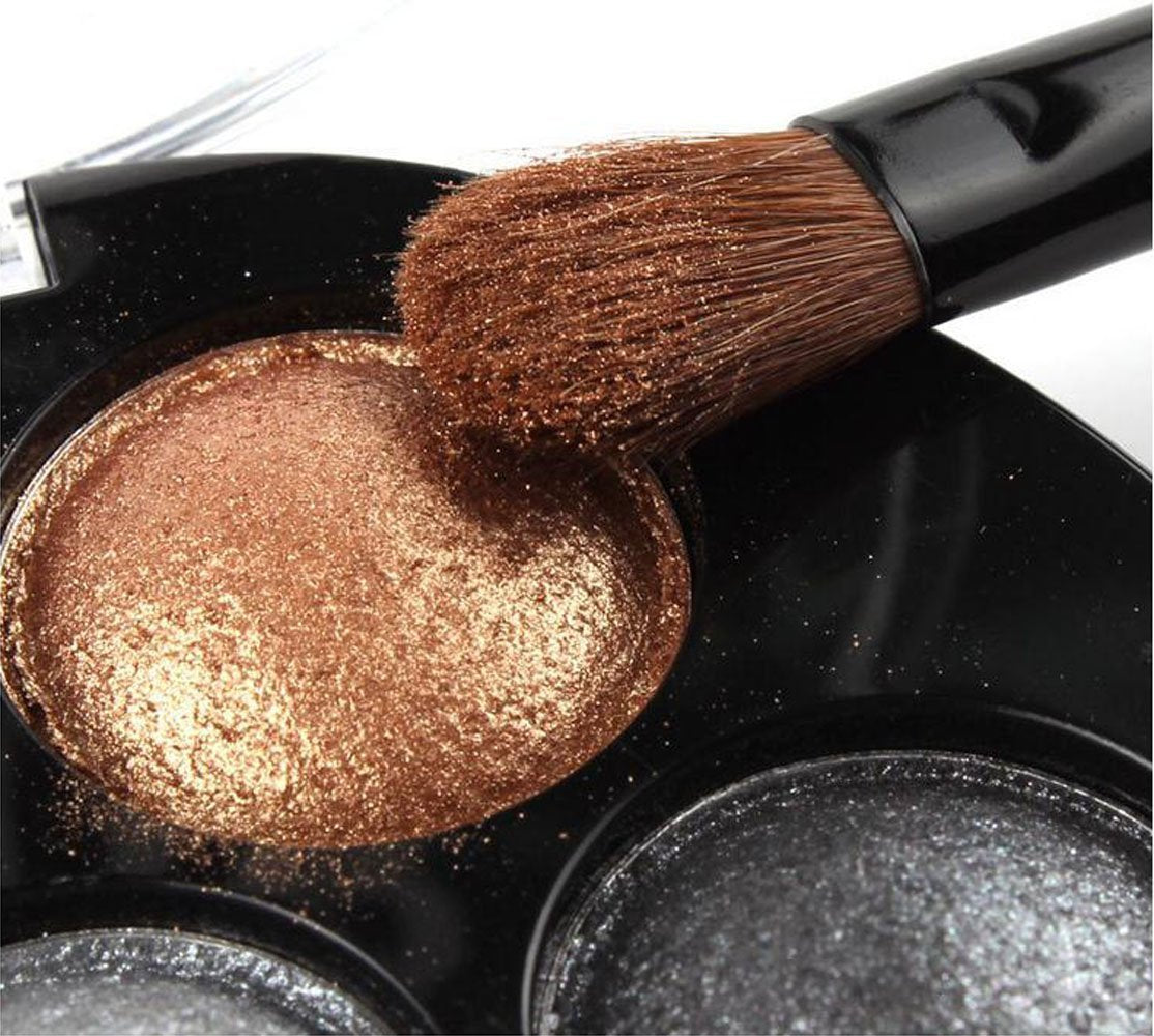 Mallofusa 5 Colors Professional Eye Shadow Palette Eyeshdow Powder Metallic Shimmer Fashion Eye Makeup Charming Highlight Look (Taupe Craze) 4.7oz