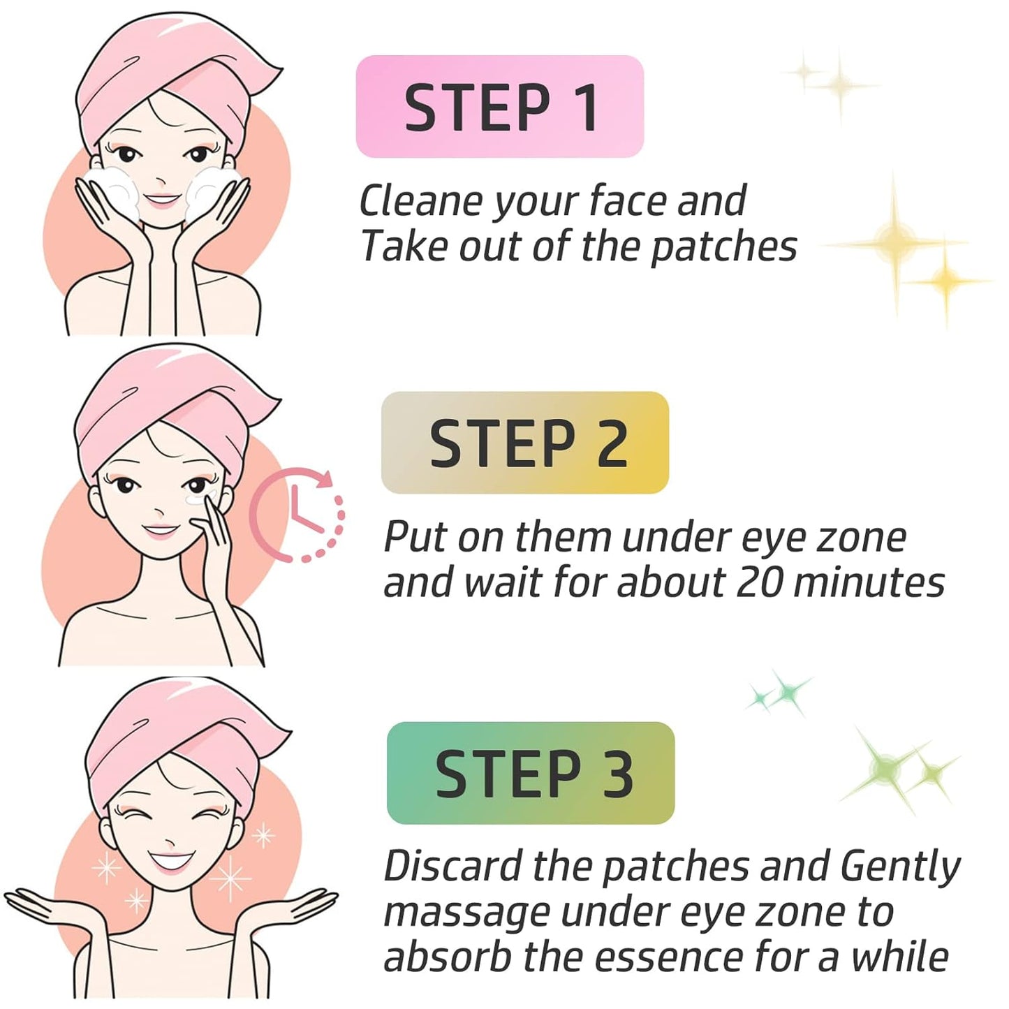 Adofect Eye Mask Collagen Eye Gel Pads Under Eye Mask for Puffiness and Dark Circle Under Eye Patches for Women and Men (Seaweed Green)