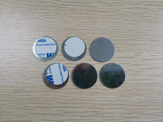 50pcs Round Metal Stickers for Non-Magnetic Eyeshadow Pan Use with Magnetic Makeup Palette (Diameter 2.5cm)