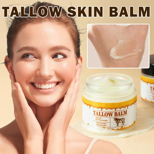 Beef Tallow and Honey Balm for Skin Tallow Face Moisturizer Natural Organic Tallow Honey All body Balm Tallow Body Moisturizer 2 Oz