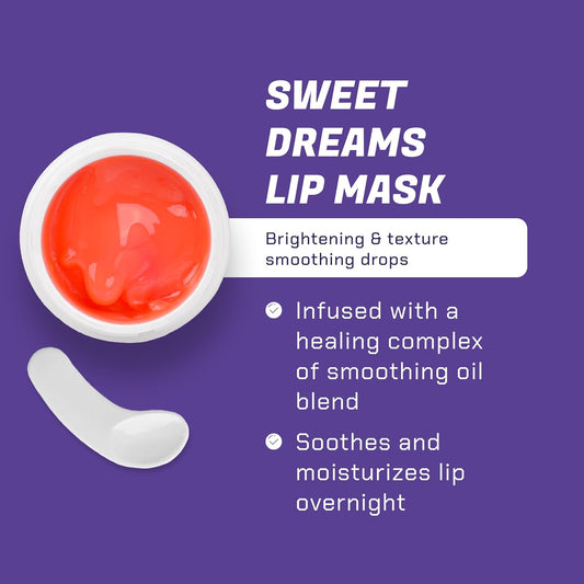 Sweet Dreams Sleeping Lip Mask - Overnight Lip Mask - Organic Lip Balm & Moisturizer - Hydration - Rich in Antioxidants - Paraben & Sulfate Free - Travel Size - For Men & Women - 0.7 oz