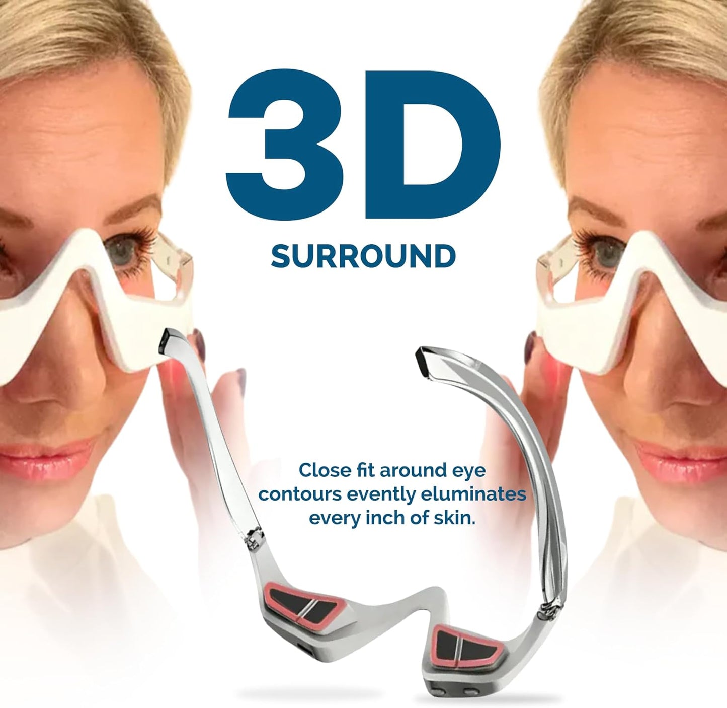 EyeLift Under-Eye Skincare Tool with Red LED & Microcurrent Support | Compact Facial Device for a Refreshed Look