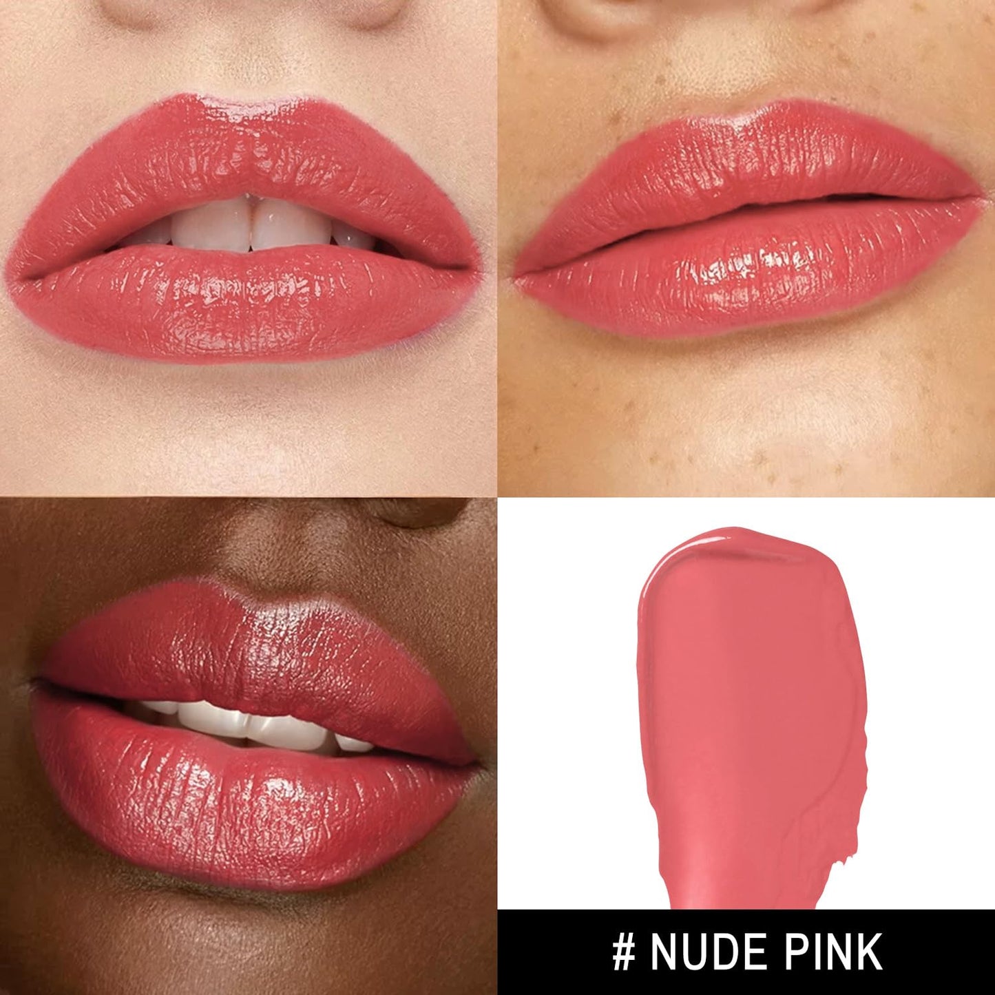 MAKI YIKA Moisture Pink Lipstick for Women Hydrate Lip Balm for Dry Cracked Lips Weightless Glossy Lip Color Juicy Finish,MA058 Nude Pink