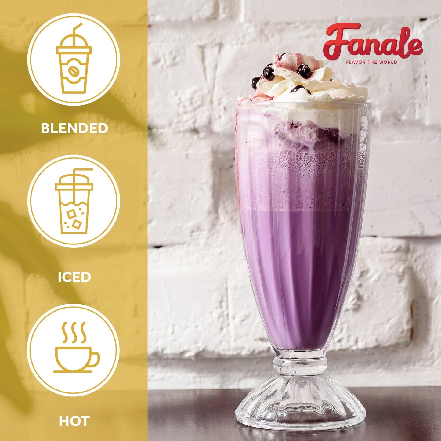 Fanale Premium Ube Taro Bubble Tea Flavoring Powder | Purple Sweet Potato Powder | Perfect for Baking, Smoothies, Desserts and Drinks | Instant Flavoring Powder for Boba Milk Tea - 2 Pounds (Pack of 10)