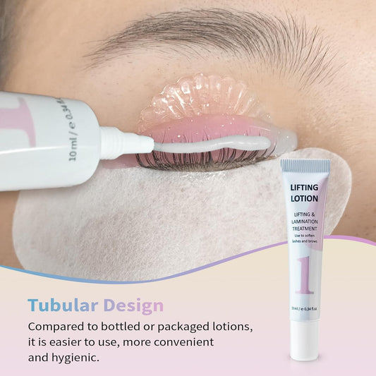 Libeauty Tube Design Lash Lift Kit with Glue Balm, Brow Lamination Kit, Easy to Apply for Salon and Beginner