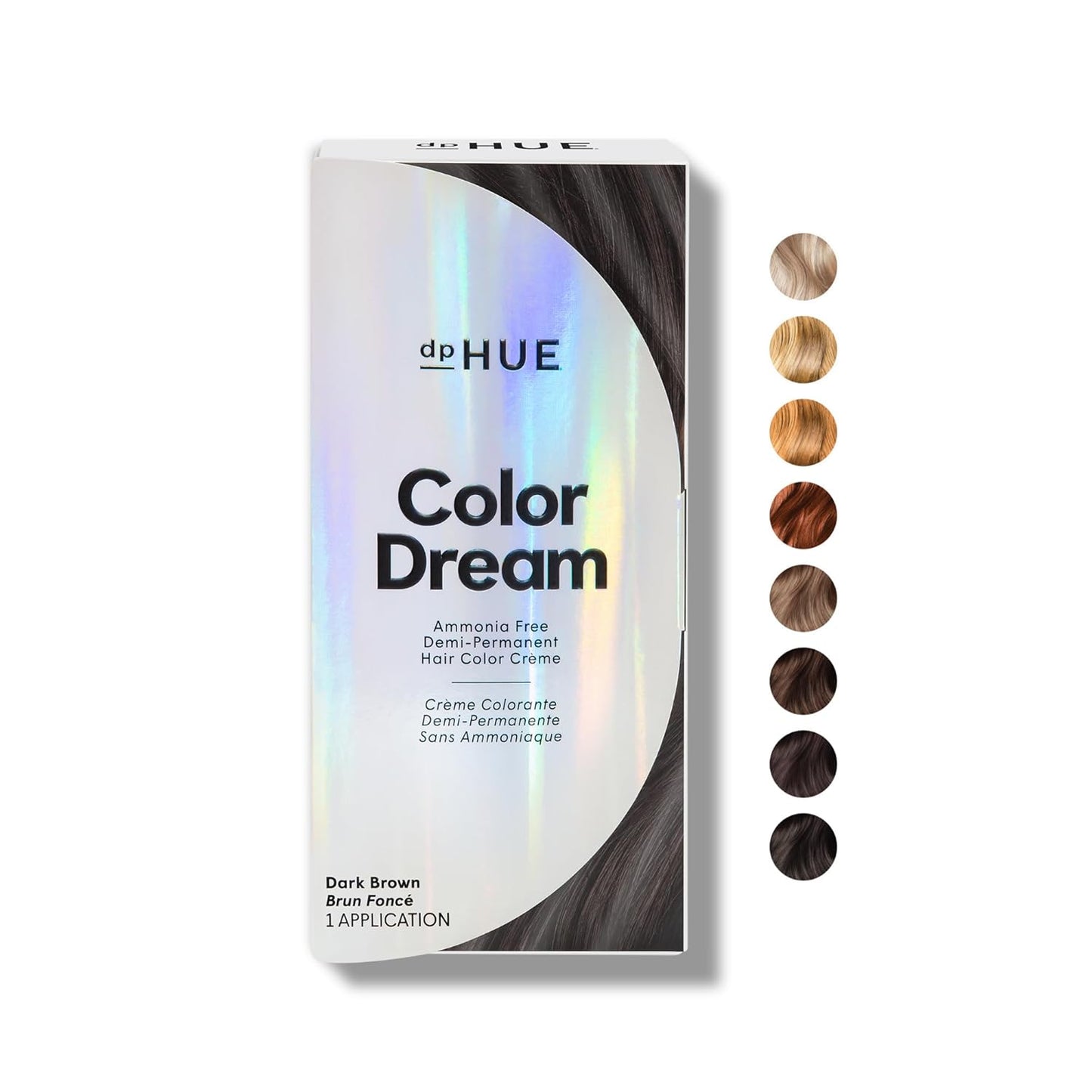 dpHUE Color Dream, Dark Brown - Ammonia-Free, Demi-Permanent Hair Color - Lasts 16 Washes - Boosts Shine - Paraben & Sulfate Free, Leaping Bunny Certified
