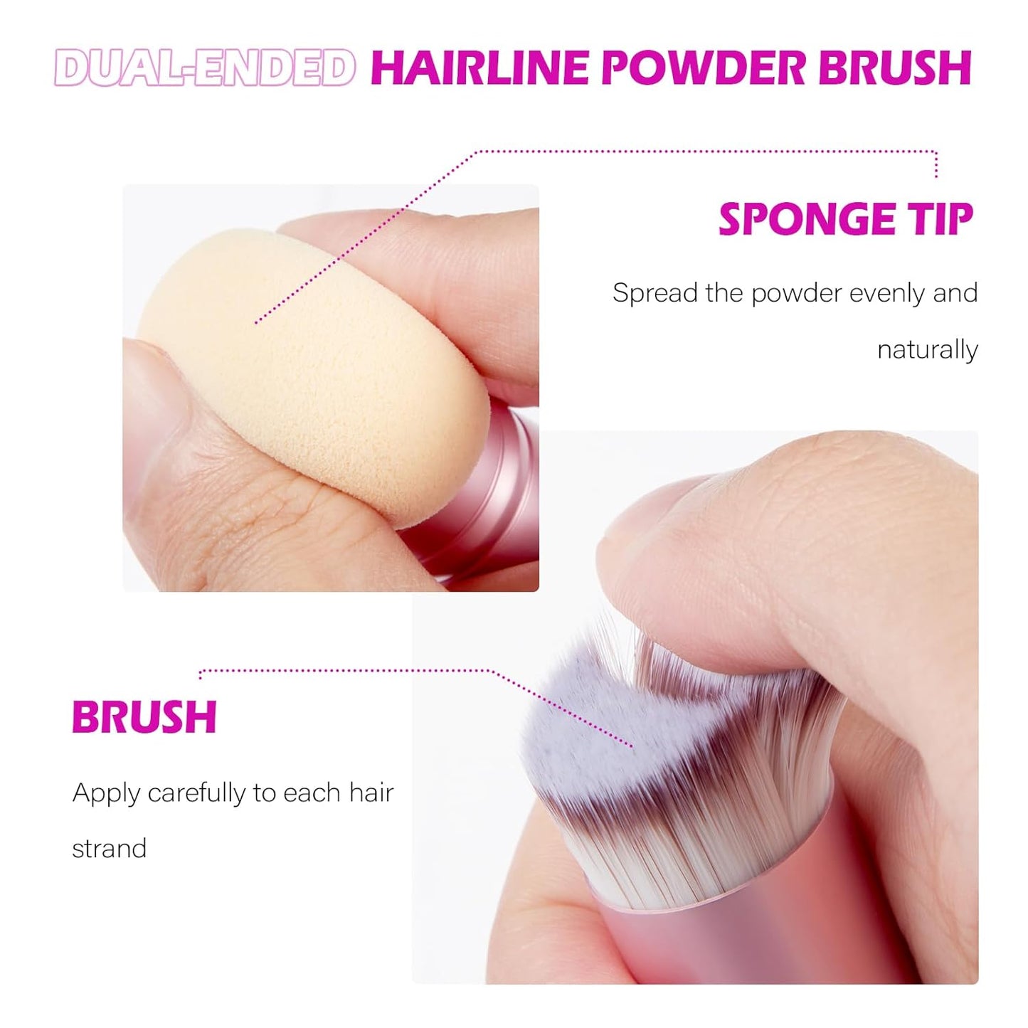 Acomler Root Touch Up Powder, Hairline Powder for Thinning Hair, Root Touch Up Hair Color, Gray Hair Coverage for Women Men Cover Up, Hair Loss Concealer Includes Makeup Brush (Light Brown, 0.42oz)