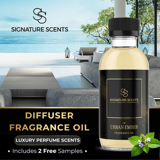 Luxury Hotel Inspired Fragrance Oils for Diffusers (4.05 Fl Oz, Urban Ember)