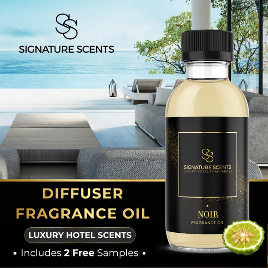 Luxury Hotel Diffuser Oil for Hotels and Homes - Aromatherapy Oils for use with an Essential Oil Diffuser at Home - Fragrance-Scent Diffuser Oil Blend (Noir) 4.05fl oz (120ml)