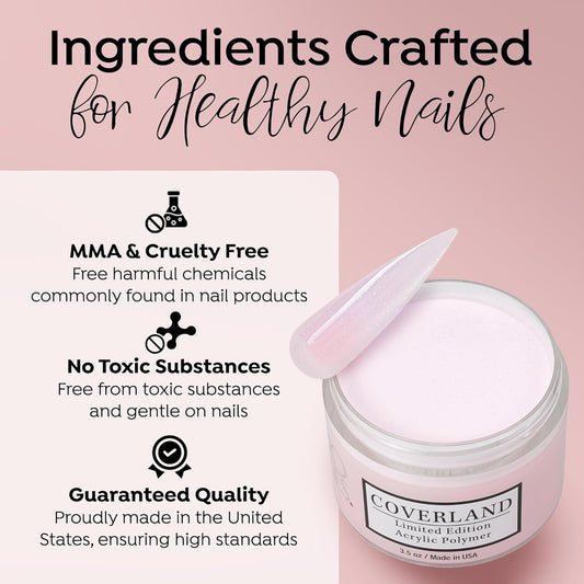 Coverland Acrylic Powder 3.5oz "Diamond Pink" - Limited Edition