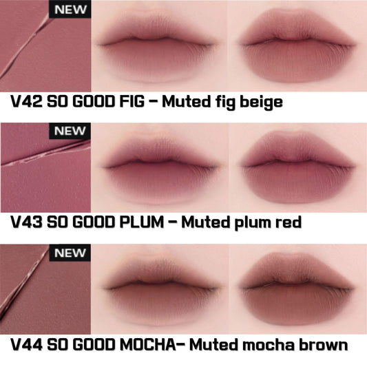 BBIA Last Velvet Tint - Soft & Creamy Matte Finish Lip Stain, Blur Effect with Velvety Texture, Long-Lasting, High Pigment, Lightweight, Non-Drying, Vegan, Korean Lip Makeup (V42 SO GOOD FIG)