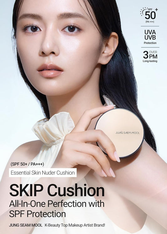 [JUNGSAEMMOOL OFFICIAL] Essential Skin Nuder Cushion (09 Bronze) | Refill Included | Natural Finish | SPF50 Broad Spectrum | Makeup Artist Brand