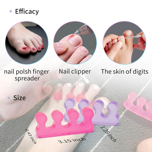 SUNFATT Gel Toe Separators,Toe Spacers for Women,Pedicures Toe Separators Use for Separation of Toenails or Nails,Beauty Pedicure Tools Suitable for Supplies for a Salon Pedicure.
