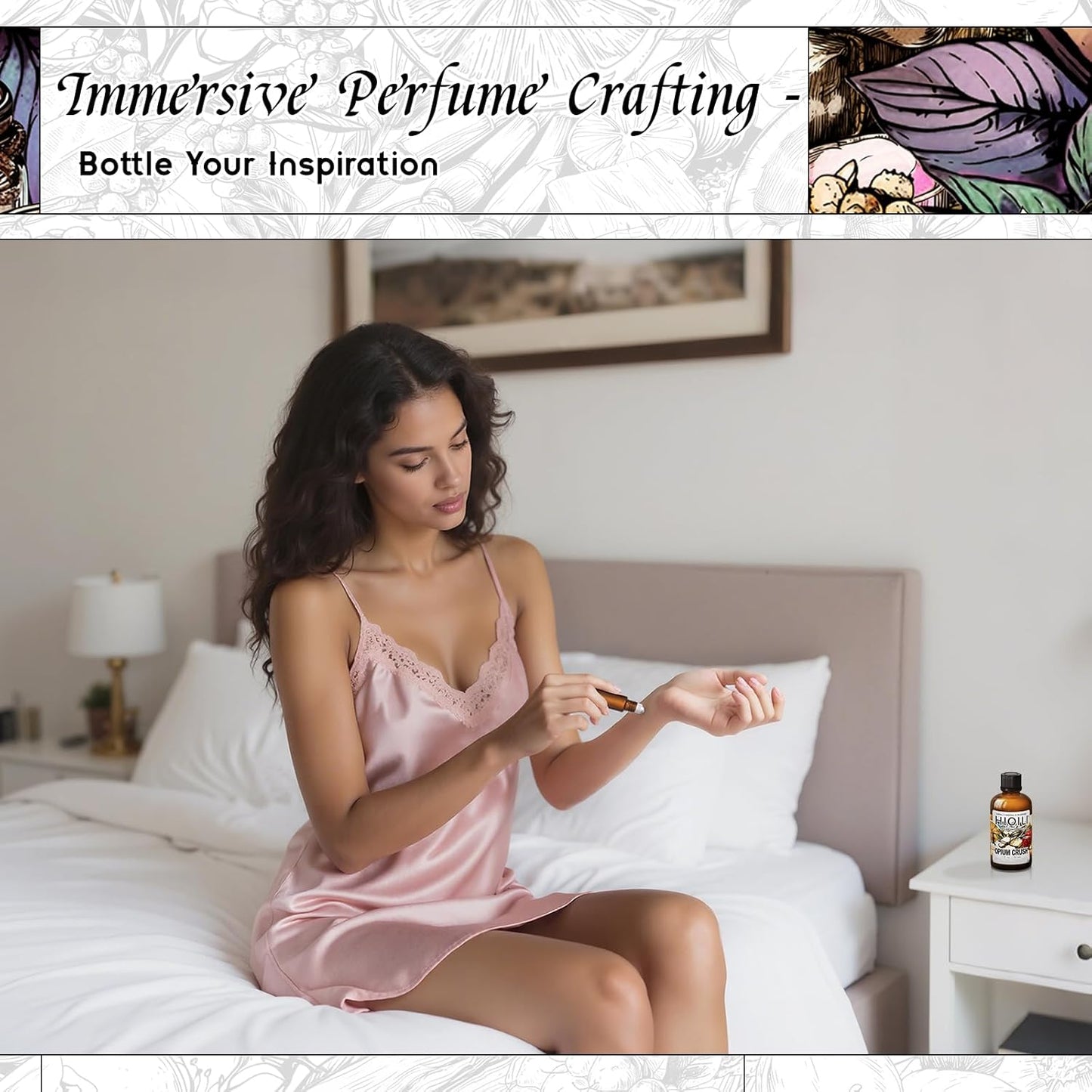 HIQILI Opium Crush Fragrance Oil for Candle, Soap Making, Floral Scent, Essential Oil Diffuser Use, Hair Care - 1 Fl Oz