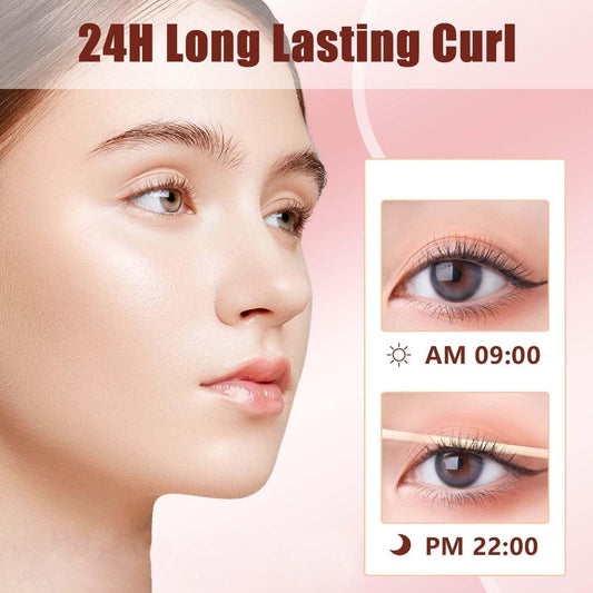 Heated Eyelash Curlers Electric Eyelash Curler with LED Display, 3 Temperature Modes Anti-Burn USB Rechargeable Natural Curling 24H Long Lasting for Women Makeup Tools Gifts （Pink）