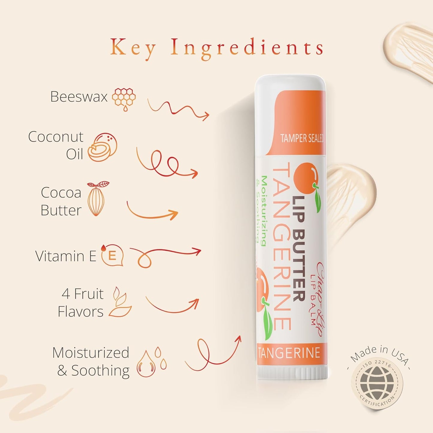 CHAP-LIP Original Lip Balm Hydrating Bulk Chap Stick with Fruit Flavors, Coconut Oil, Cocoa Butter - Christmas Gift Stocking Stuffers Lip Therapy Pack for Men and Women - Made in USA, 48 Pack x 12 Box