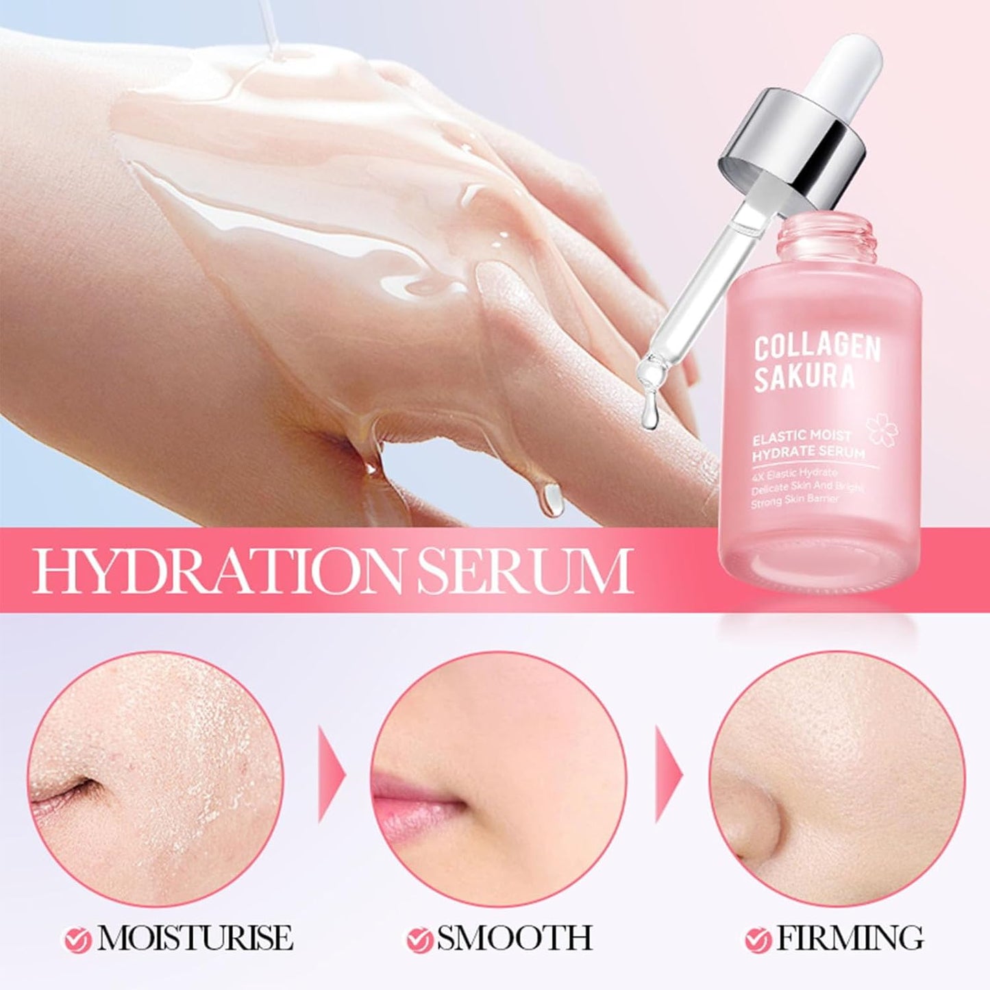 sakura skin routine kit for women - facial skin care sets & kits - skin care bundle - Moisturizing, ‌ firming skin, ‌ deep cleaning