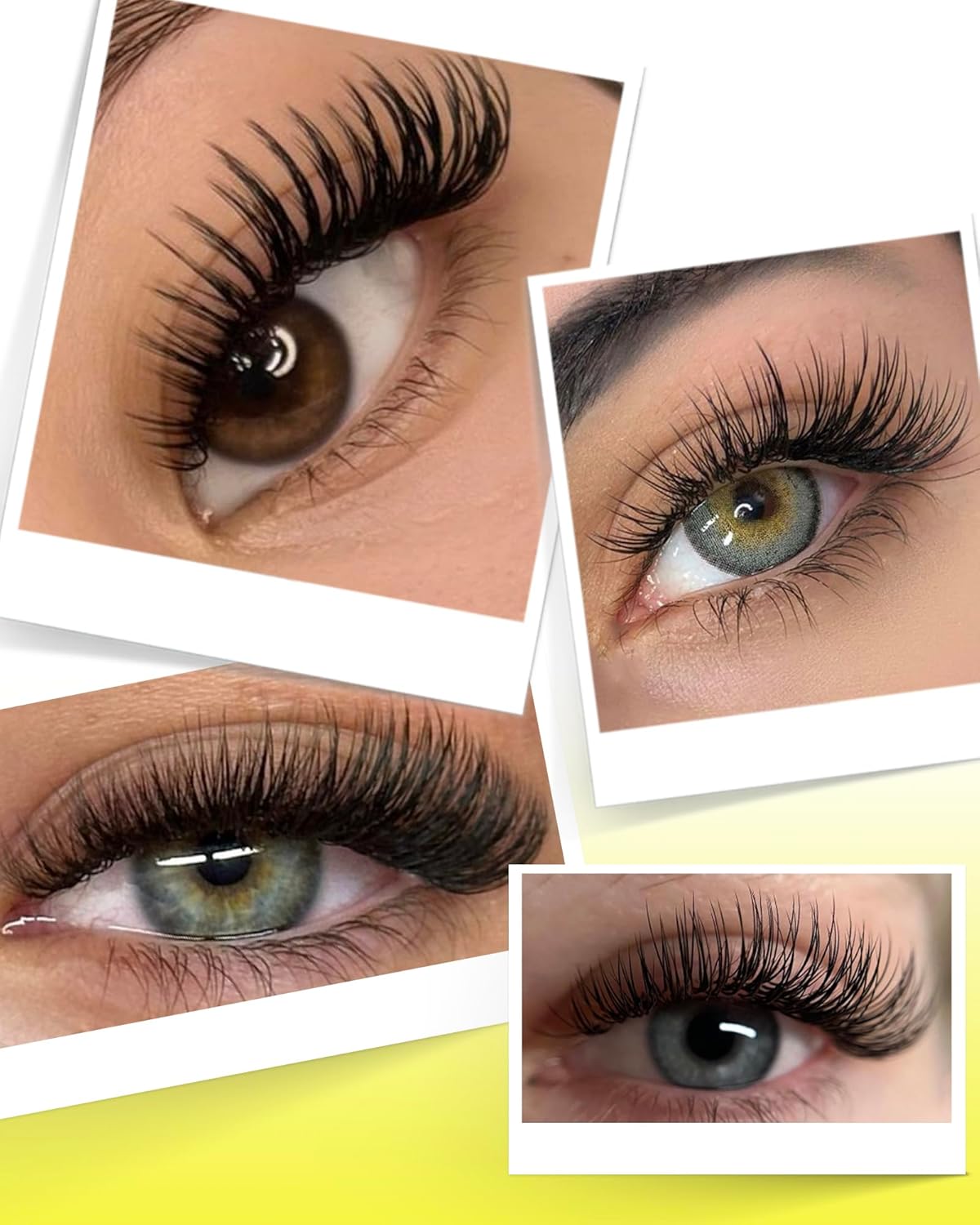 BEYELIAN Eyelash Extension Natural Matte Black 0.10 C Curl 7-15mm Tray Easy Fan Lash Extensions Volume Lashes 100°/212°F High Temperature Resistant Classic Professional Use (0.10 C 7-15mm Mix)