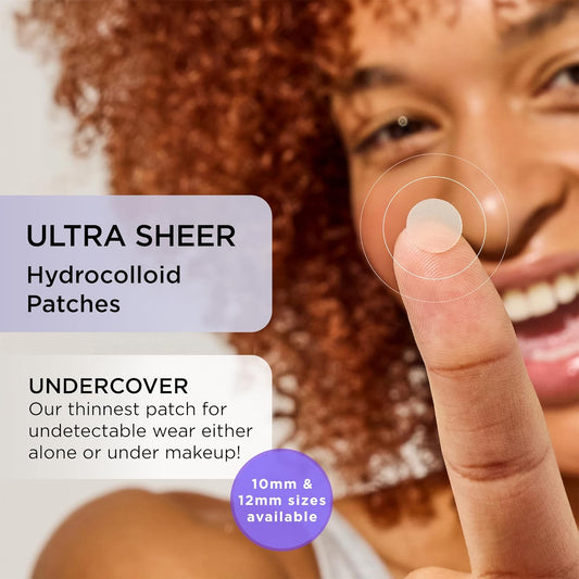 ZitSticka Invisible Pimple Patches for Face, Hydrocolloid Patches, Ultra-Thin Clear Azelaic Acid & CICA Blemish Patches, Pimple Stickers (UNDERCOVER 72ct)