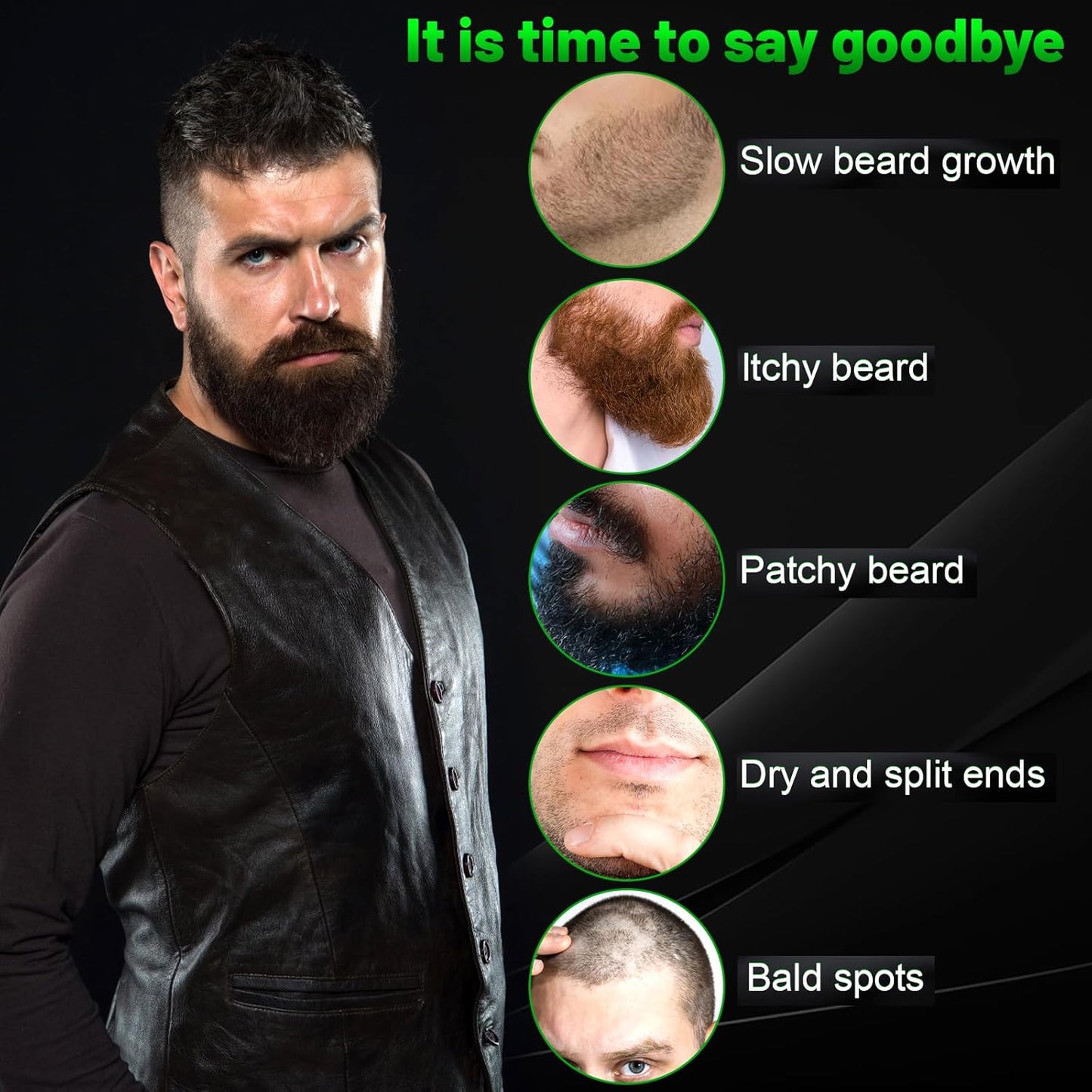 Beard Balm, 2X Thickening Biotin, with Castor Oil and Argan & Jojoba Oils, Promotes Beard Growth, Styles, Strengthens & Softens Beards & Mustaches, 2 Ounce, Vanilla, Cedar, Orange