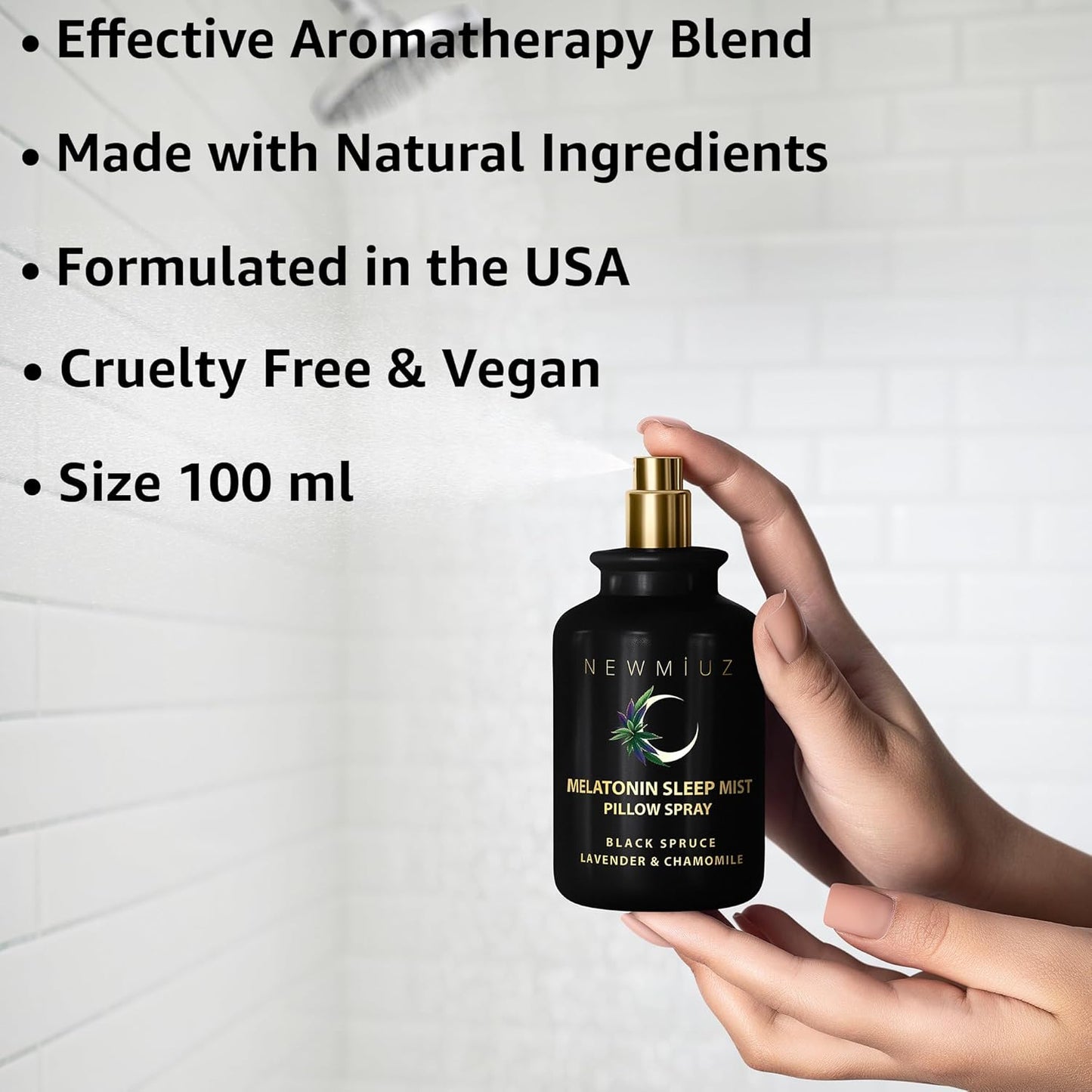 Deep Sleep Pillow Spray Lavender Chamomile Essential Oil Aromatherapy Mist for Sleep Relaxation Calming Stress Relief Bedtime Shower Spray Luxury Gift