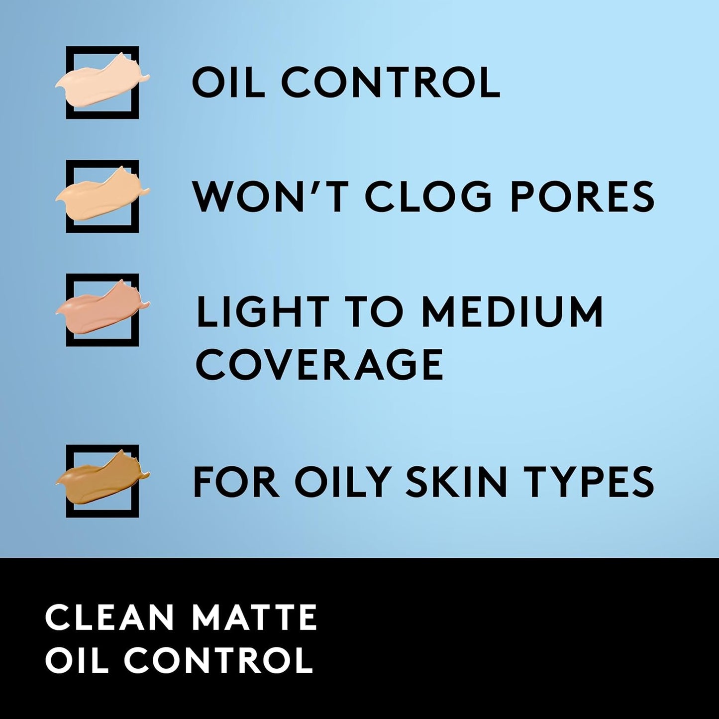 COVERGIRL, Clean Matte Liquid Foundation, Ivory 505, 1 oz, 1 Count (packaging may vary)