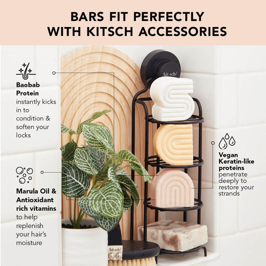 Kitsch Bond Repair Hair Mask – Strengthening Bond Repair Hair Treatment to Restore and Replenish - Hair Mask for Damaged Hair & Dry - Solid Hair Care for All Hair Types - Made in USA - 2.7 oz