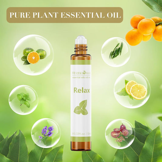 Aromatherapy Essential Oil Roll On Blend Relaxation Gift for Women, Natural and Pure Essentail Oils with Travel Size Roller Ball Bottle (Breathe, 1)