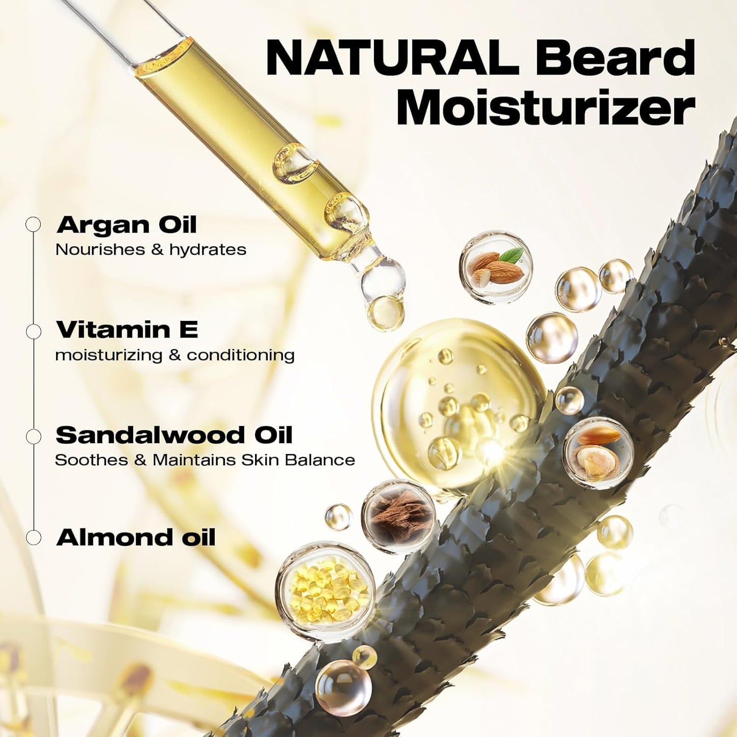 Waking Forest Derma Roller 0.25mm & Beard Oil(1oz), Sandalwood Beard Kit, Microneedle Beard Roller with 540 Titanium, Natural Moisturize with Vitamin E Beard Oil for Men, Fathers Boyfriend Dad